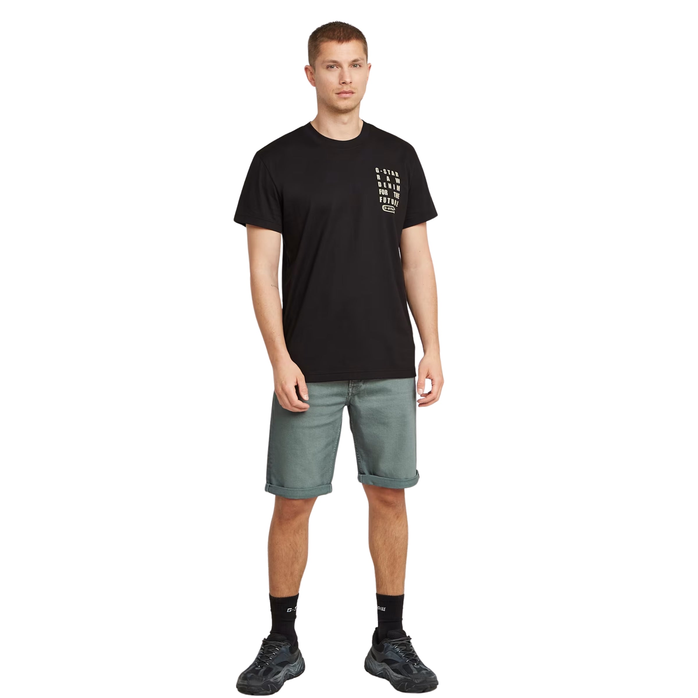 G-Star T-Shirt Text Chest Black